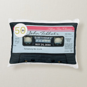Retro C Audiotape Cassette 50:e födelsedagen A Pi Prydnadskudde