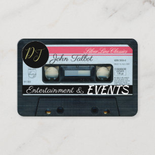 Retro C Audiotape Cassette 80s DJ-Affärskort Visitkort