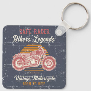 Retro Cafe Racer Nyckelring