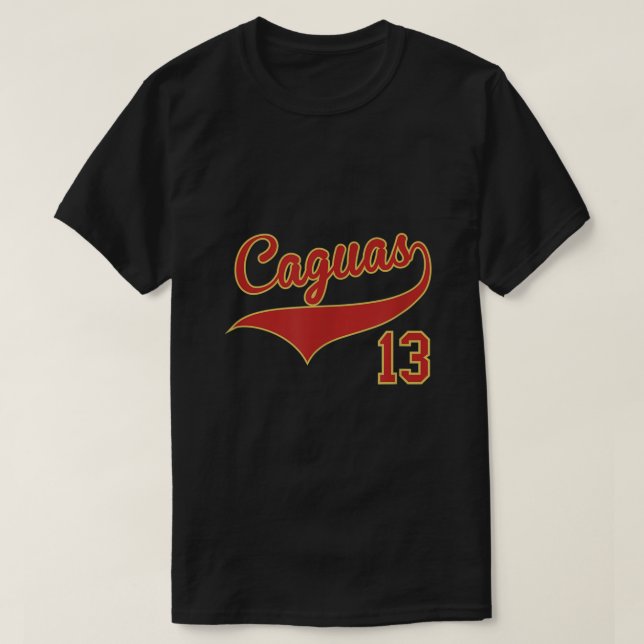Retro Caguas Baseball Camiseta Beisbol Puerto Rico T Shirt (Design framsida)