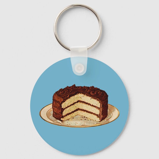 Retro Cake Nyckelring (Framsida)