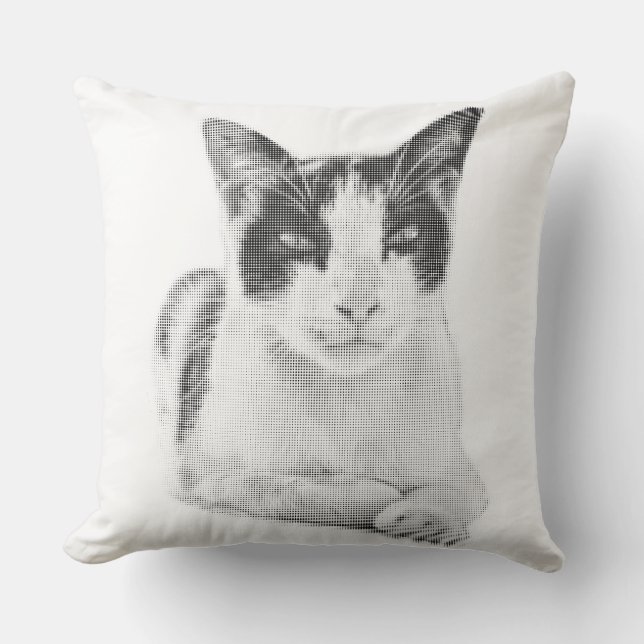 Retro Calico Halvton Kudde (Framsida)