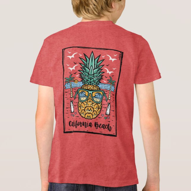 Retro California Beach på båda sidor. T Shirt (Baksida)