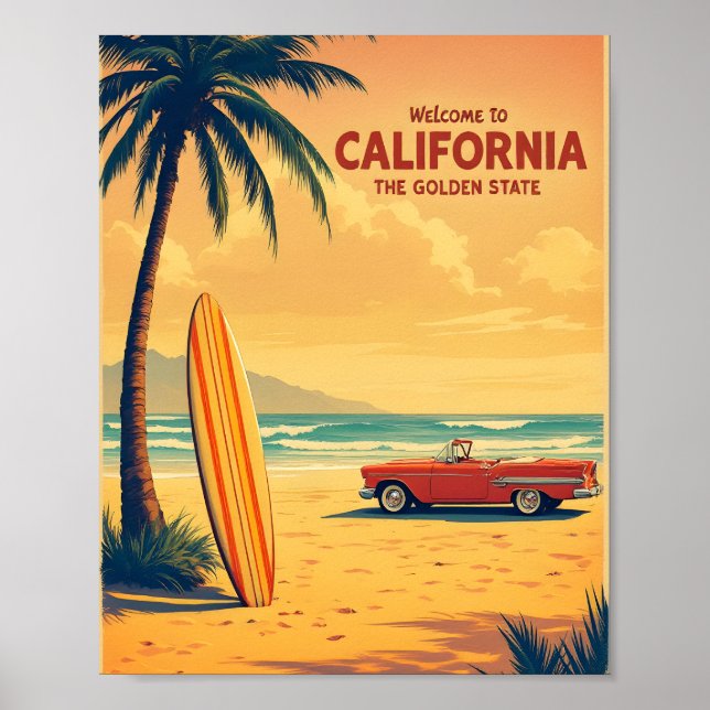 Retro California Beach Poster (Framsidan)