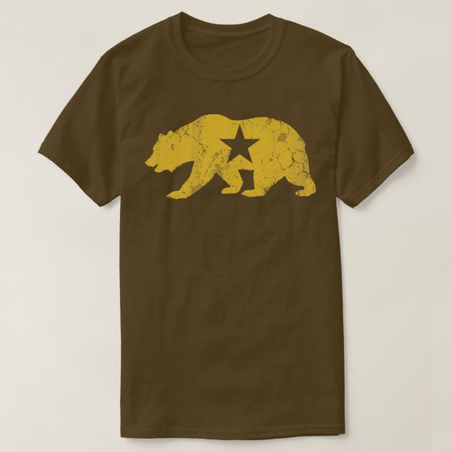 Retro California Golden State Bear T Shirt (Design framsida)