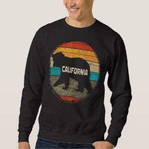 Retro California Grizzly Bear Ca Summer Cali Cali Lång Ärmad Tröja