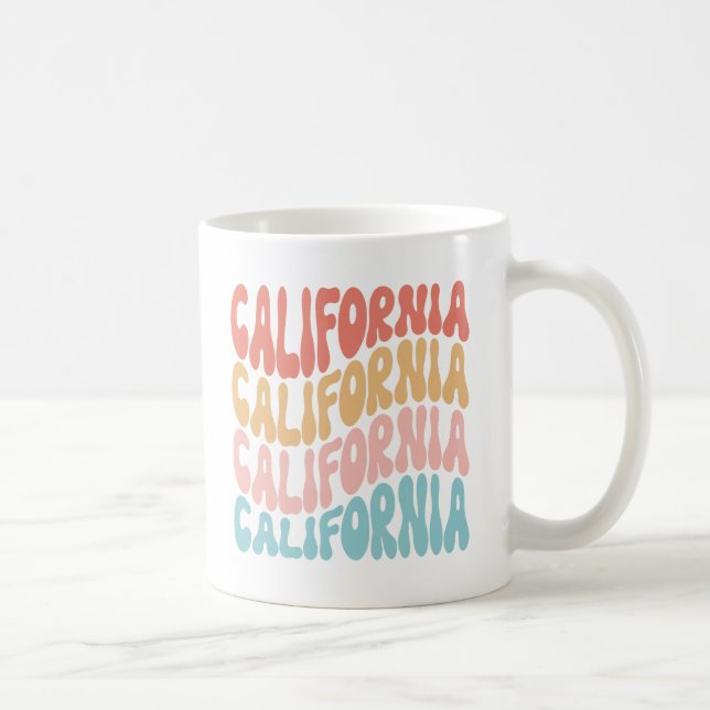 Retro California, Vintage Golden State Vibes Kaffemugg (Höger)