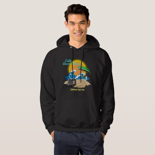 Retro Callie Beach Vågar-mall, bandtrötthet Hoodie (Hel framsida)