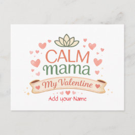 Retro Calm Mama My Valentine Lotus Hearts  Helg Vykort