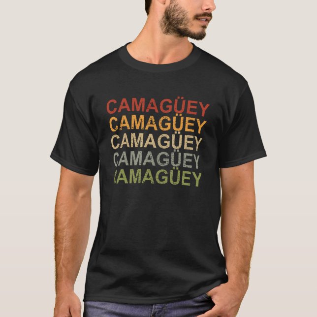 Retro Camaguey Cuba Travel Proud Cuban Camagüey T Shirt (Framsida)