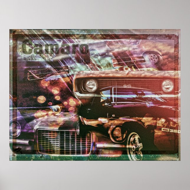 Retro Camaro Affisch (Framsidan)