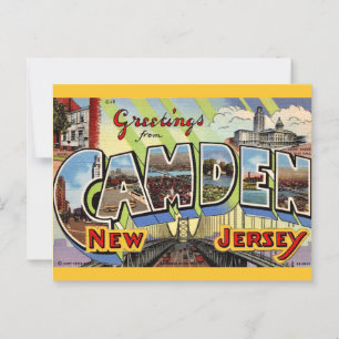 Retro Camden NJ Välkomst vykort