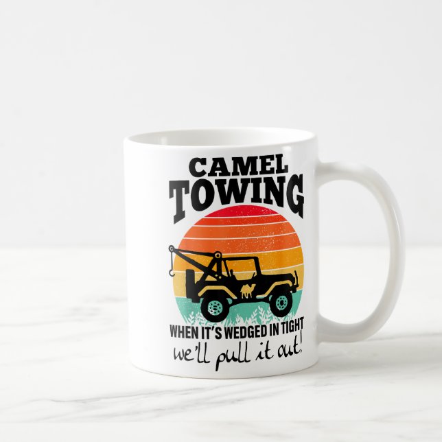 Retro Camel Towing Sarcastic Quotes Life Without M Kaffemugg (Höger)