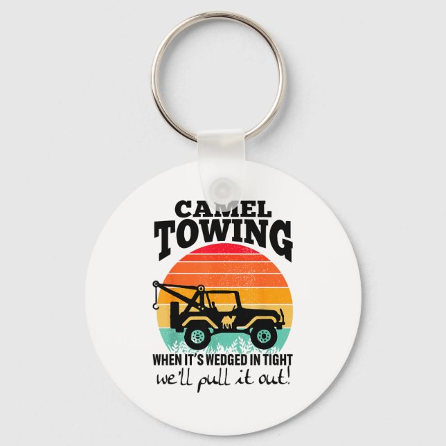 Retro Camel Towing Sarcastic Quotes Life Without M Nyckelring (Framsida)