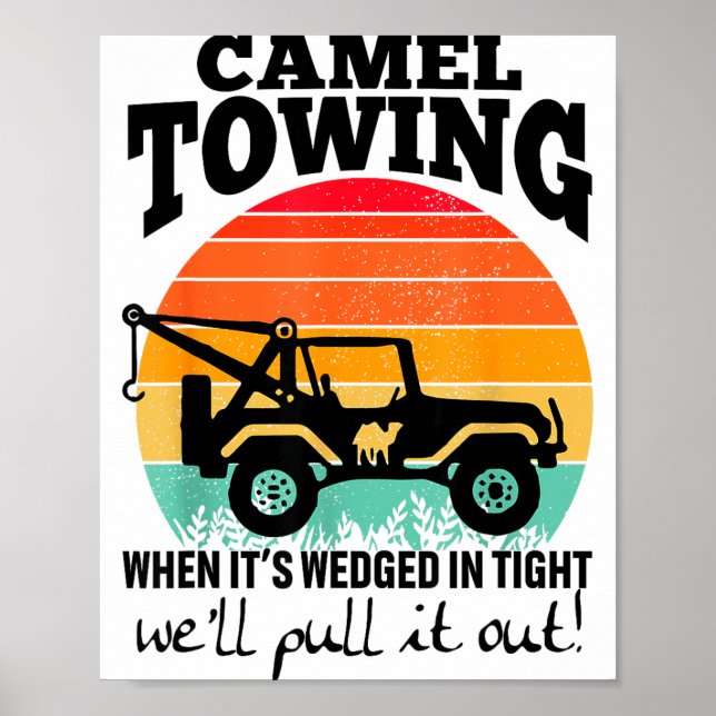 Retro Camel Towing Sarcastic Quotes Life Without M Poster (Framsidan)
