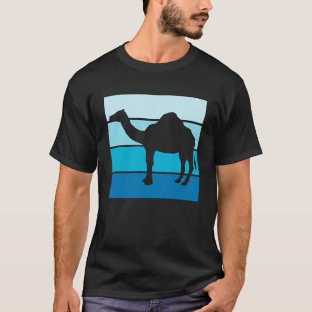 Retro Camel Vintage Djurdromedary T Shirt (Framsida)