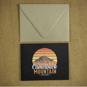 Retro Camelback Mountain Arizona Öken Resa Vykort