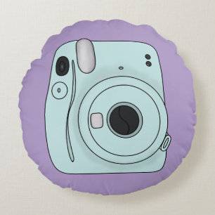 Retro Camera Dekorativ kudde - Roligt Lila Aesthet