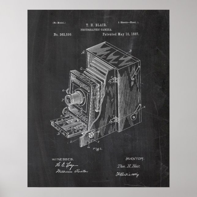 Retro Camera Patent Poster (Framsidan)