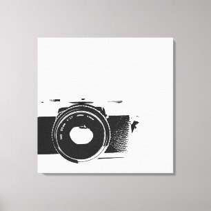 Retro Camera Photographer Art Canvastryck