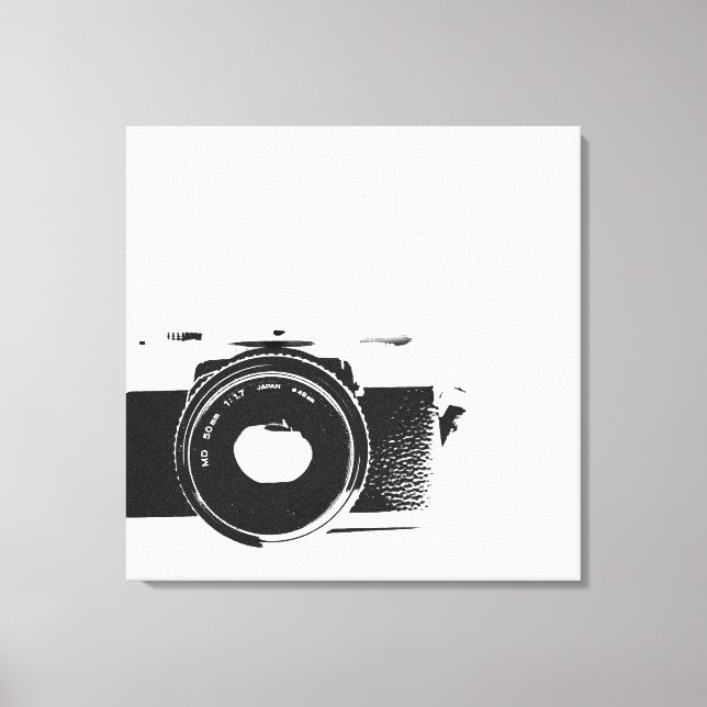 Retro Camera Photographer Art Canvastryck (Framsida)