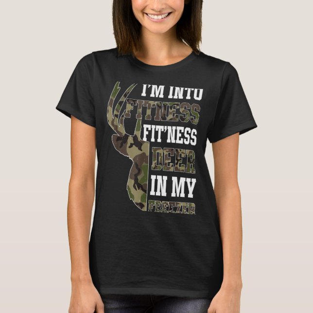 Retro Camo Deer Hunting Funny Wildlife Hunter Men  T Shirt (Framsida)