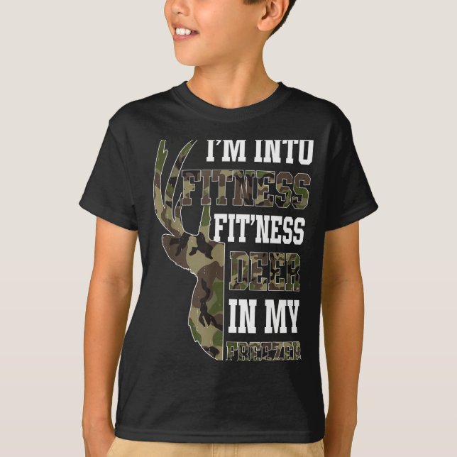 Retro Camo Deer Hunting Funny Wildlife Hunter Men  T Shirt (Framsida)