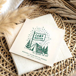 Retro Camp Brudtjej Weekend för Tjejernas Camping Pappersservett