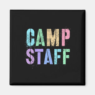 Retro Camp-personalens sommarcampingpersonalråd Magnet