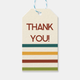 Retro Camp Thank you tags Presentetikett