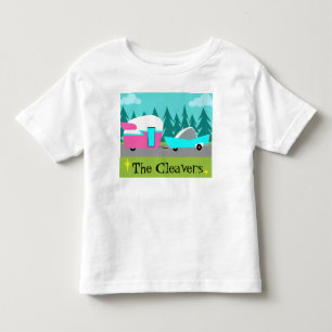 Retro campare för anpassade/släp- & bilT-tröja Tee Shirt