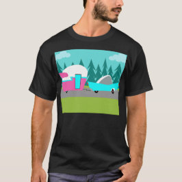 Retro campare-/släp- och bilT-tröja Tee Shirt