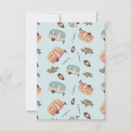 Retro Camper Blank Cards Tack Kort