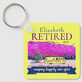 Retro Camper Retrött Camping som tur är allt efter Nyckelring