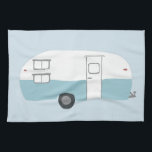 Retro Camper Trailer Blue kökshandduk<br><div class="desc">Dansa ditt kök med den här coolan handduken. Gör en underbar hemmabio eller jubileumsgåva! Du kan anpassa den och även lägga till text. Kolla min butik för mycket mer färg och mönster!</div>