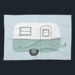 Retro Camper Trailer Blue kökshandduk<br><div class="desc">Dansa ditt kök med den här coolan handduken. Gör en underbar hemmabio eller jubileumsgåva! Du kan anpassa den och även lägga till text. Kolla min butik för mycket mer färg och mönster!</div>