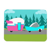 Retro Camper/Trailer och bilens flexibla magnet