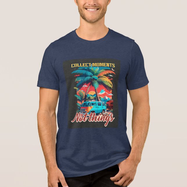 Retro Camper Van Travel Quote T Shirt (Framsida)