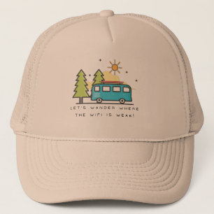 Retro Campervan - låt oss wander ... Baseball Cap Keps