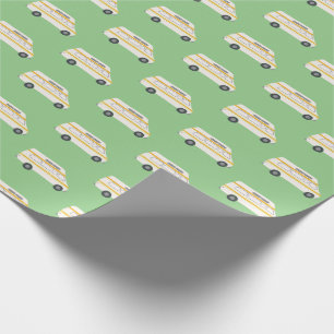 Retro Campervan Motorhome RV Skåpbil Göra grön Presentpapper