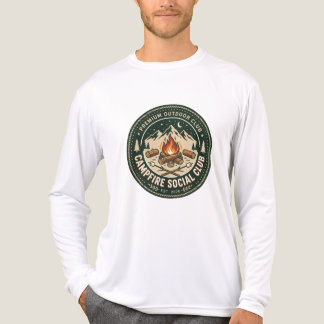 Retro Campfire Social Club Berg Outdoor Märke T Shirt