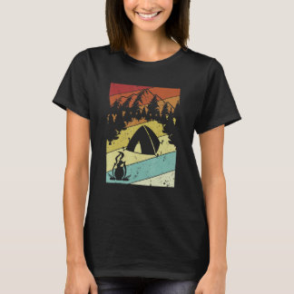 Retro Campgrounds Glamping Backpacking Camper Camp T Shirt