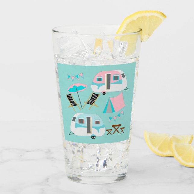 Retro Camping Caravan Tält Cute Glaskopp (Bakside Is)