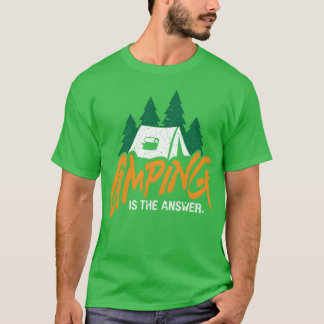 Retro camping eller husvagnscamping present för fl t shirt