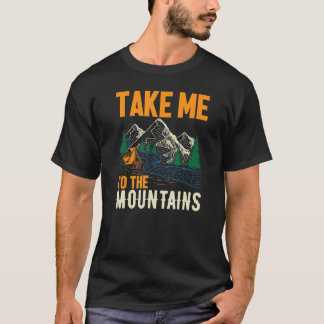 Retro Camping Hiking utomhus för mig till berget T Shirt