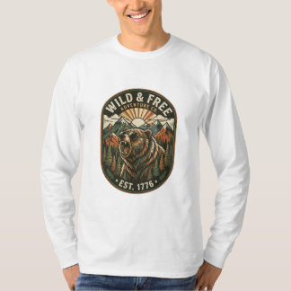  Retro Camping Hiking Utomhus Naturälskare Design T Shirt