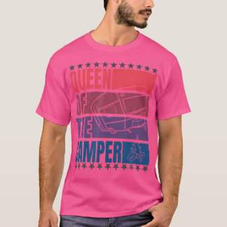 Retro Camping Idea for Rv Campers - Queen of the C T Shirt