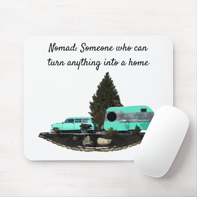 Retro Camping-ledarens musknapp Musmatta (Med mus)