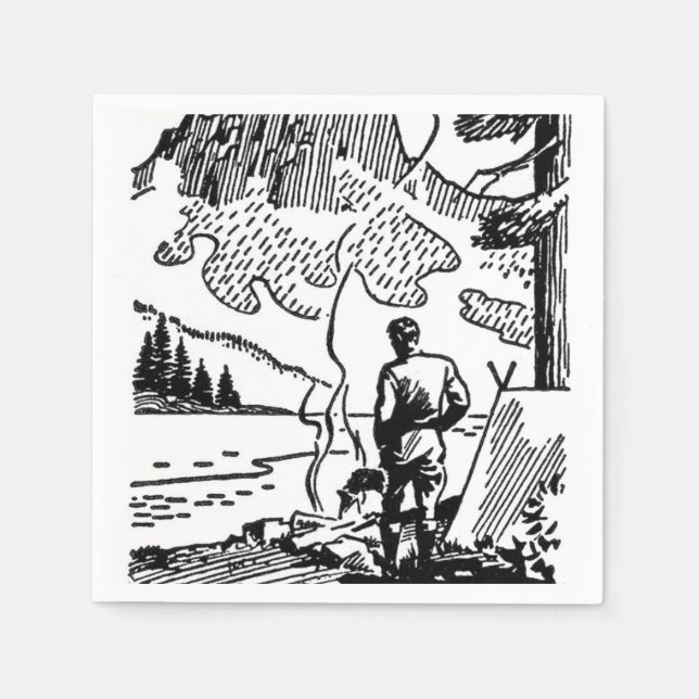 Retro Camping Pappersservett (Framsidan)