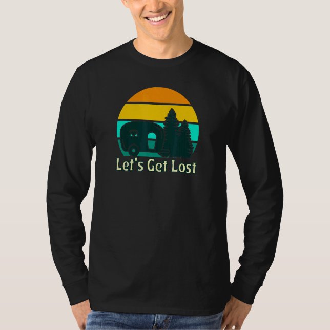 Retro Camping Road Resa T Shirt (Framsida)
